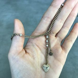 Lovely Juicy Couture Gold Heat Necklace w/faux 💎